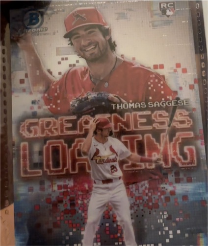 2025 Bowman #GL-22 Thomas Saggese Greatness Loading — front