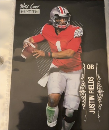 2021 Wild Card Matte #LBC-4 Justin Fields Rookie — front