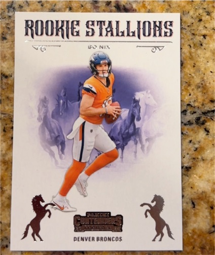 2024 Panini Contenders #2 Bo Nix Rookie Stallions — front