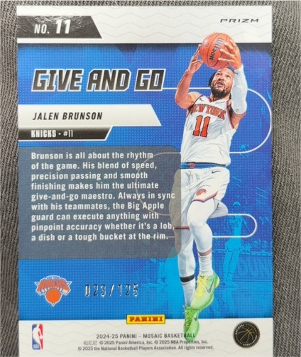 2024-25 Panini Prizm #11 Jalen Brunson — front