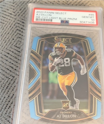 2020 Panini Select #65 AJ Dillon — front