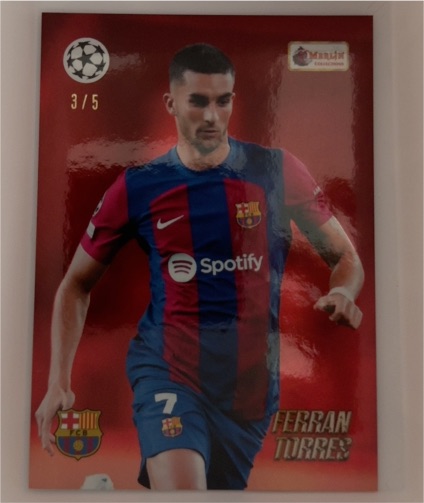 2023-24 Topps Merlin Heritage UEFA #3/5 Ferran Torres — front