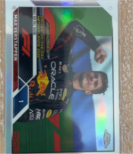 2023 Topps Chrome Formula 1 #180 Max Verstappen Driver of the Day — front