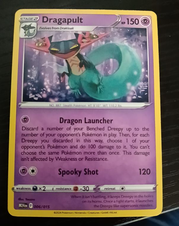 2024 McDonald's Pokémon Dragon Discovery #006 Dragapult — front