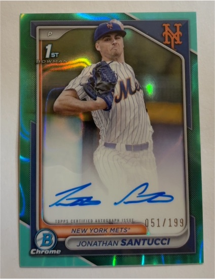 2024 Bowman Draft Chrome Prospect Autographs #CPA-JS Jonathan Santucci — front