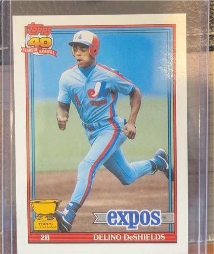 1991 Topps #432 Delino DeShields — front