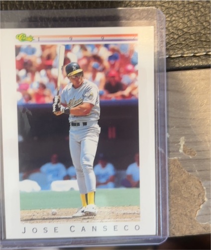 1992 Classic #T22 Jose Canseco — front