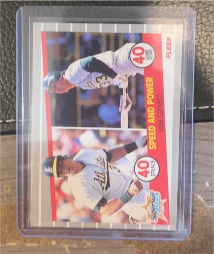 1989 Fleer #628 Jose Canseco — front