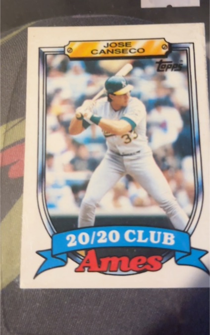 1989 Topps Ames 20/20 Club #8 Jose Canseco — front