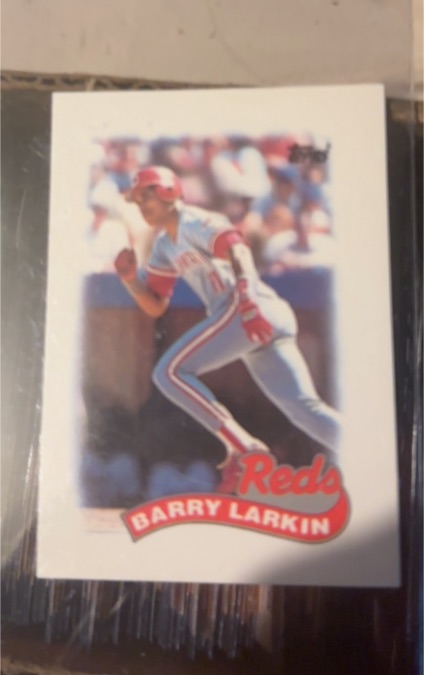 1989 Topps Major League Leaders Minis #11 Barry Larkin — front