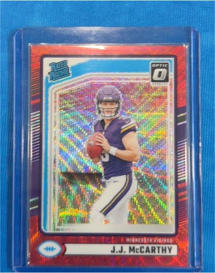 2024 Panini Donruss Optic Preview Red Wave #303 J.J. McCarthy — front