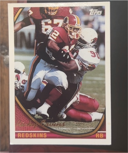1994 Topps #334 Ricky Ervins Redskins — front