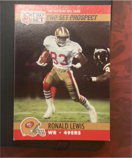 1990 Pro Set #750 Ronald Lewis — front