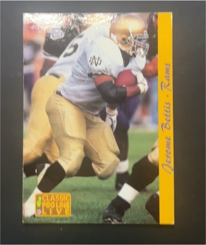 1993 Classic Pro Line Live #143 Jerome Bettis — front