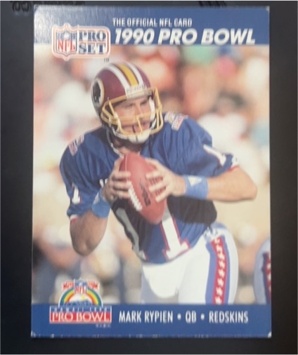 1990 Pro Set #412 Mark Rypien — front