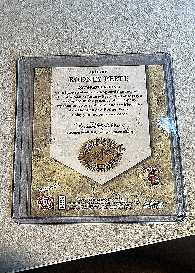 2012 Fleer Retro Skybox Autographics 1999 #99AU-RP Rodney Peete — back