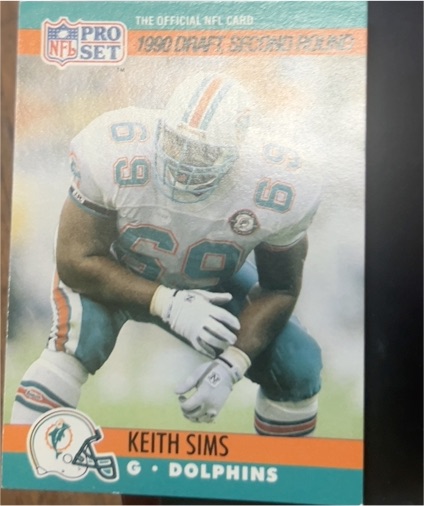 1990 Pro Set #708 Keith Sims — front