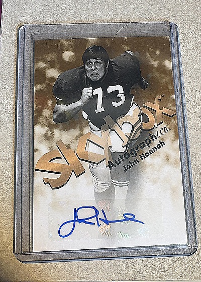 1998 Skybox Autographics #98AU-JH John Hannah — front