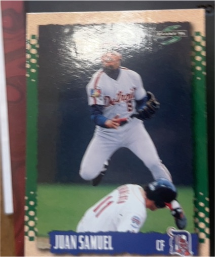 1995 Score #527 Juan Samuel — front
