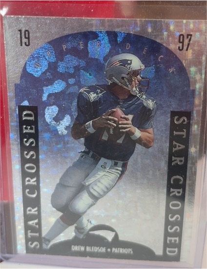 1997 Upper Deck Star Crossed #SC19 Drew Bledsoe — front