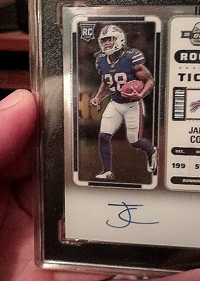 2022 Panini Contenders Optic Rookie Ticket James Cook — back
