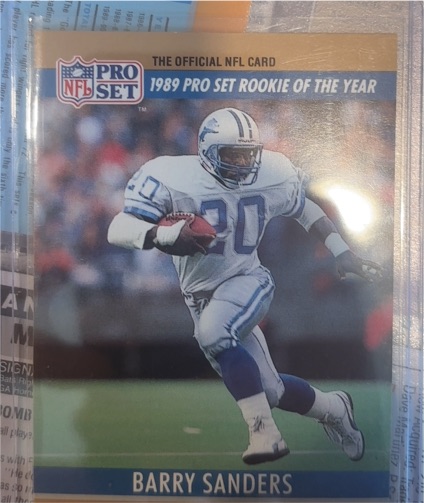1990 Pro Set #1 Barry Sanders — front