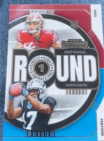 2024 Panini Contenders Round Numbers #8 Ricky Pearsall / Xavier Legette — front