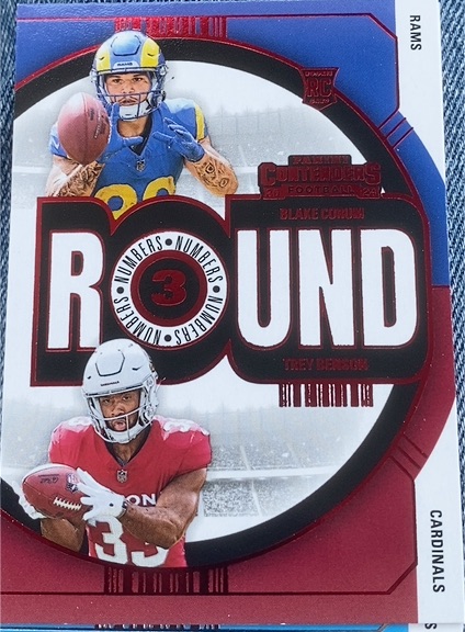 2024 Panini Contenders #12 Blake Corum / Trey Benson Round Numbers — front