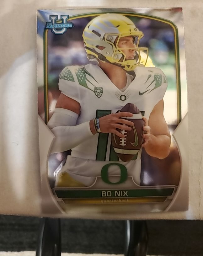 2022 Bowman University Chrome #61 Bo Nix — front