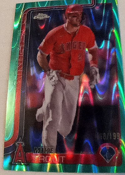 2025 Topps Chrome #100 Mike Trout — front
