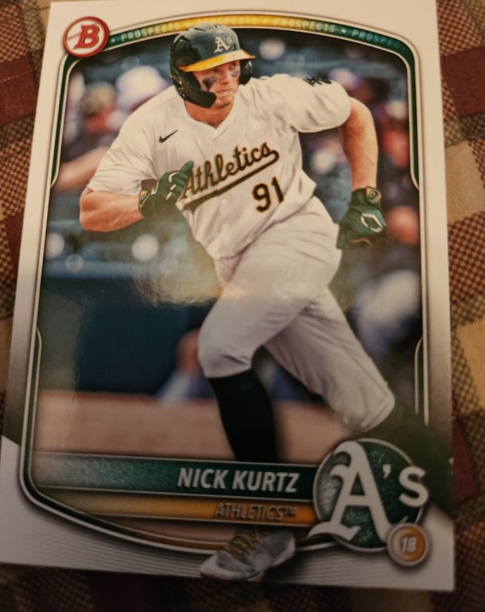 2025 Bowman Chrome Prospects #BCP-114 Nick Kurtz — front