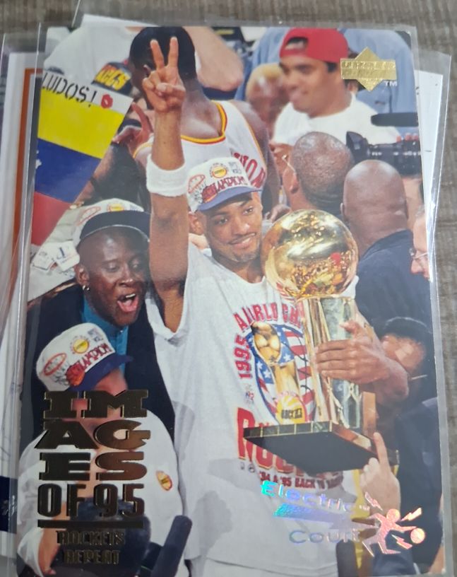 1995-96 Upper Deck #333 Rockets Repeat Houston Rockets — front