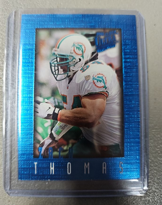 1996 Fleer Ultra Sensations Blue #58 Zach Thomas Rookie RC — front