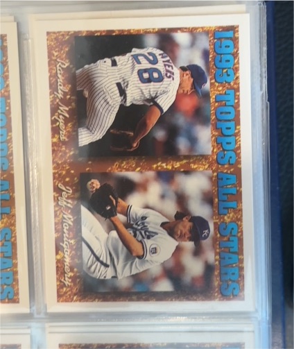 1994 Topps #394 Randy Myers, Jeff Montgomery — front