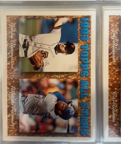 1994 Topps #385 Robby Thompson/Roberto Alomar — front