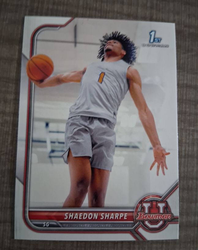 2021-22 Bowman University #91 Shaedon Sharpe — front