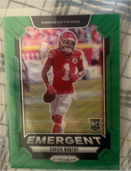 2024 Panini Prizm Emergent #7 Xavier Worthy — front