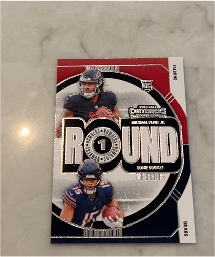 2024 Panini Contenders Round Numbers #3 Michael Penix Jr. Rome Odunze — front