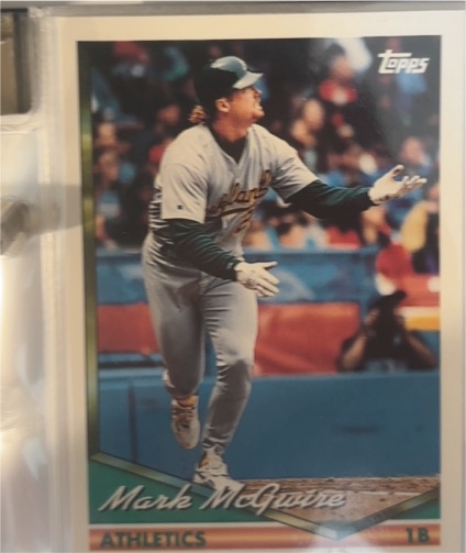 1994 Topps #340 Mark McGwire — front