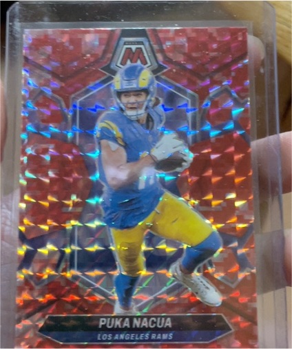 2024 Panini Mosaic Red Mosaic #130 Puka Nacua — front