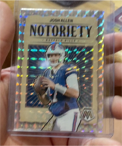 2024 Panini Mosaic #4 Josh Allen Notoriety Silver Prizm — front