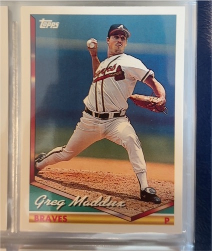 1994 Topps #499 Greg Maddux — front