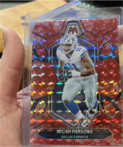 2022 Panini Mosaic Red Prizm Micah Parsons — front