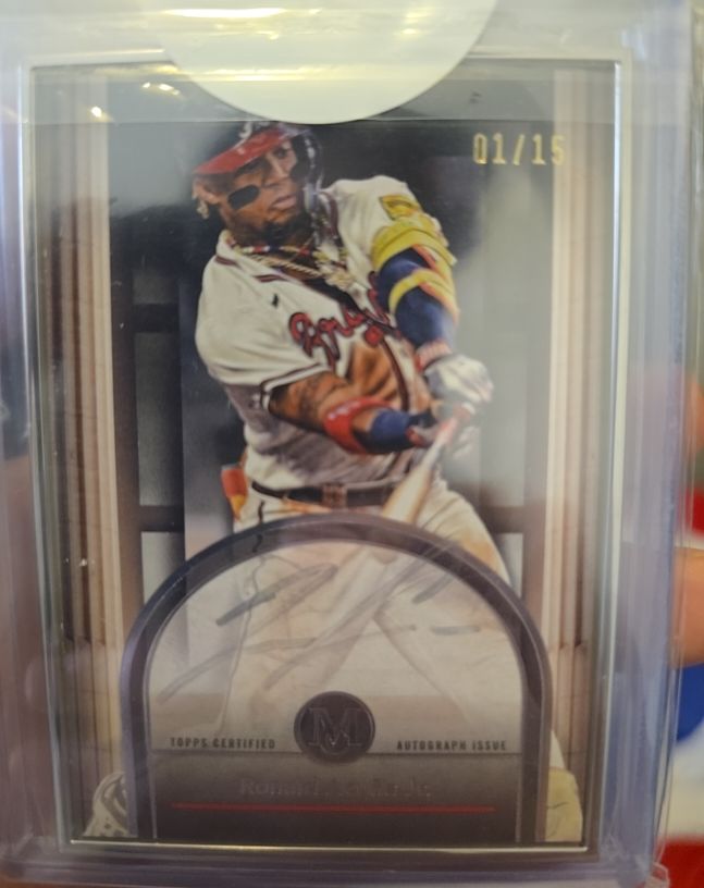 2024 Topps Museum Collection Framed Silver Ink Auto Ronald Acuna Jr. #/15 Braves — front