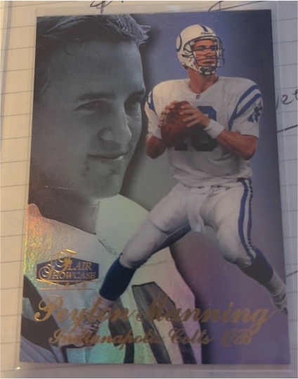 1998 Fleer Flair Showcase #3 Peyton Manning Rookie — front