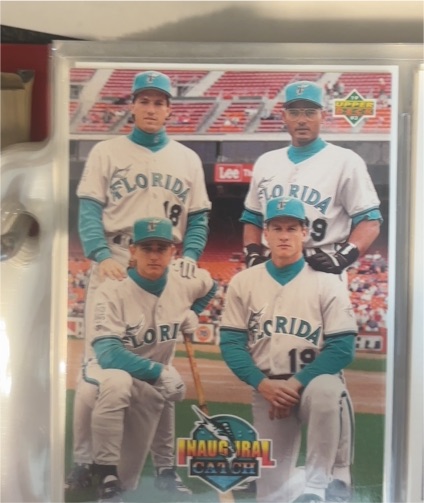 1993 Upper Deck #479 Dave Magadan / Orestes Destrade / Bret Barberie / Jeff Conine Florida Marlins — front