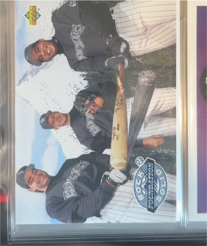1993 Upper Deck #478 Rock Solid Foundation Dante Bichette/Dave Nied/Andres Galarraga — front