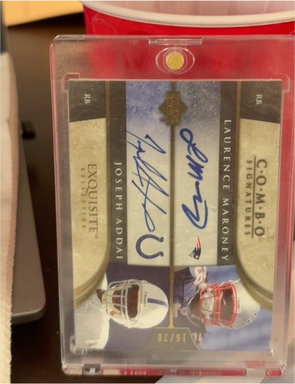 2006 Exquisite Collection C.O.M.B.O Signatures Laurence Maroney & Joseph Addai — front