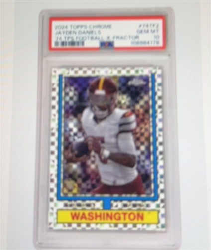 2024 Topps Chrome Football 1974 X-Fractor #74TF-2 Jayden Daniels — front