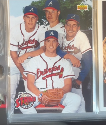 1993 Upper Deck #472 Greg Maddux, Tom Glavine, John Smoltz, Steve Avery — front